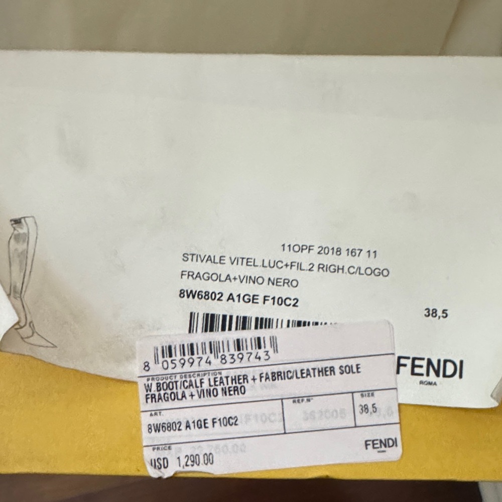 Fendi Red Ankle Boots - Picture 6 of 6